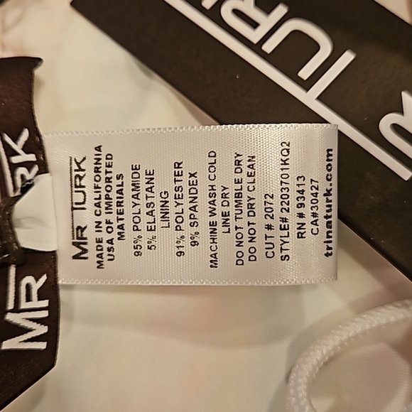 MR TURK Sorrento Swim Trunk ~ White Dotted Stripe Swim Knit Small S NWT - Picture 11 of 12